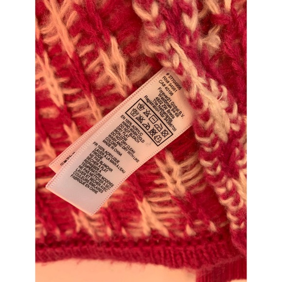 Forever 21 Pink + White Fair Isle Knit Cardigan Sweater — Women's XS X-Small EUC - Picture 7 of 15